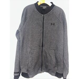 Men's Under Armour Full Zip Dark‎ Grey Heather Coat/sweatshirt Size XL